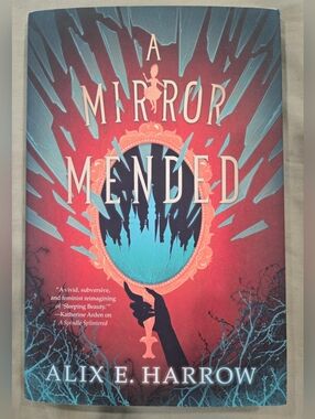 'A Mirror Mended' - Red & Teal Hardcover Book